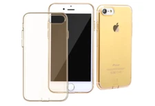 Baseus Clear Transparent Case iPhone 7 - Crystal Soft TPU Silicone Gel - Gold