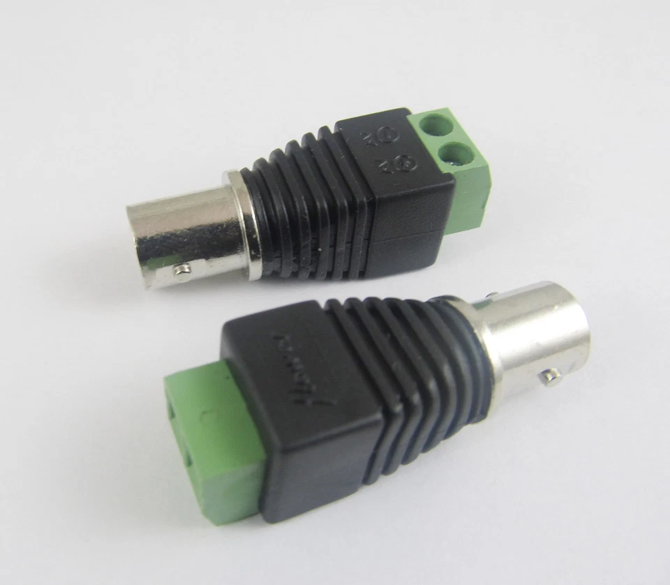 10x Coax CAT5 To CCTV Coaxial Coax Camera BNC Female Jack Video Balun Connector - Image 2 of 4