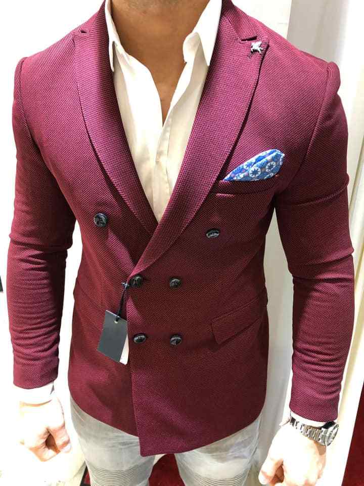 Slim Fit Blazer Herren - Zweireiher Für Business & Hochzeit