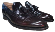 Johnston & Murphy Men's Aristocraft Dress Wingtip Tassel Kiltie Shoes Sz 11 D/B