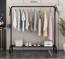 Stender Stand Appendiabiti Attaccapanni Barra Singola Metallo Nero reb