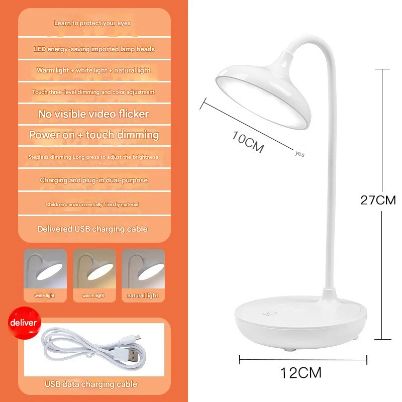 Modern 20 LED Flexible Dimmable Touch Desk Light in UK - Shop now