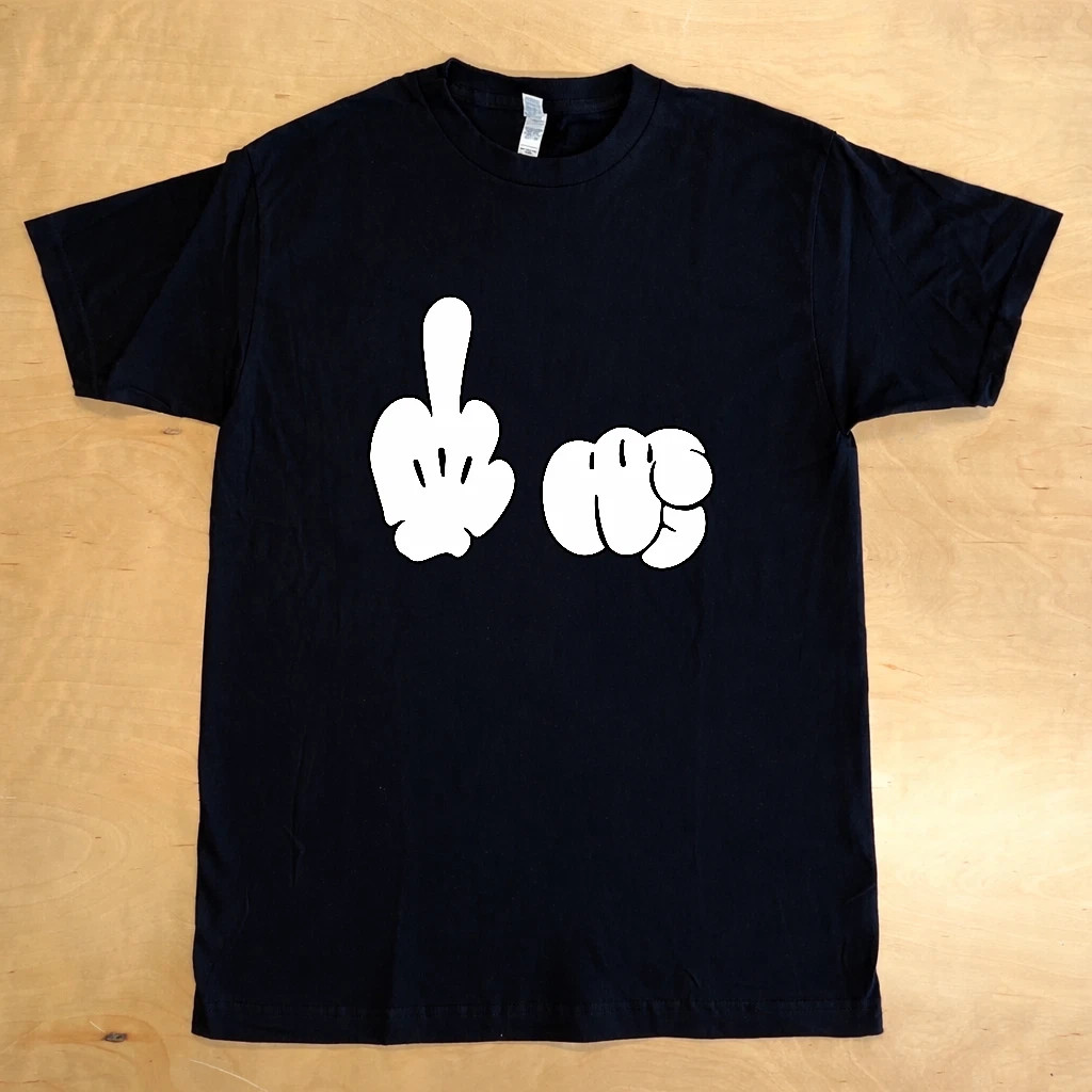 Funny Hand Gesture Graphic T-Shirt Novelty Humor Tee