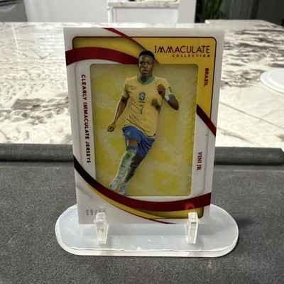 2024-25 Vinicius Junior Panini Immaculate Clearly Ruby Brazil Jersey Patch 9/10