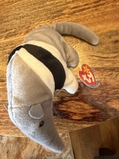 Ty Beanie Baby Ants the Anteater Dog Born 11/7/1997 P.E. Pellets Retired