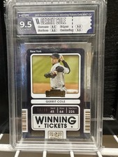 2021 Panini Contenders Winning Ticket GERRIT COLE Gold /99 HGA 9.5