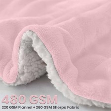 480 GSM Luxury Heavy Sherpa Blanket Warm Faux Fur Mink Sofa Bed Fleece Throw UK