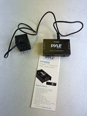 Pyle Phono Turntable Ultra-Low Noise Mini Electronic Stereo Pre-Amplifier P999