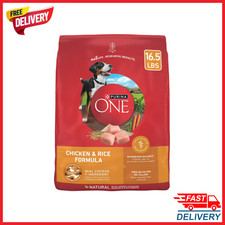 Purina ONE Adult Dog Food High Protein Chicken Rice Dry Dog Food 16.5 lb 2.18 per pound