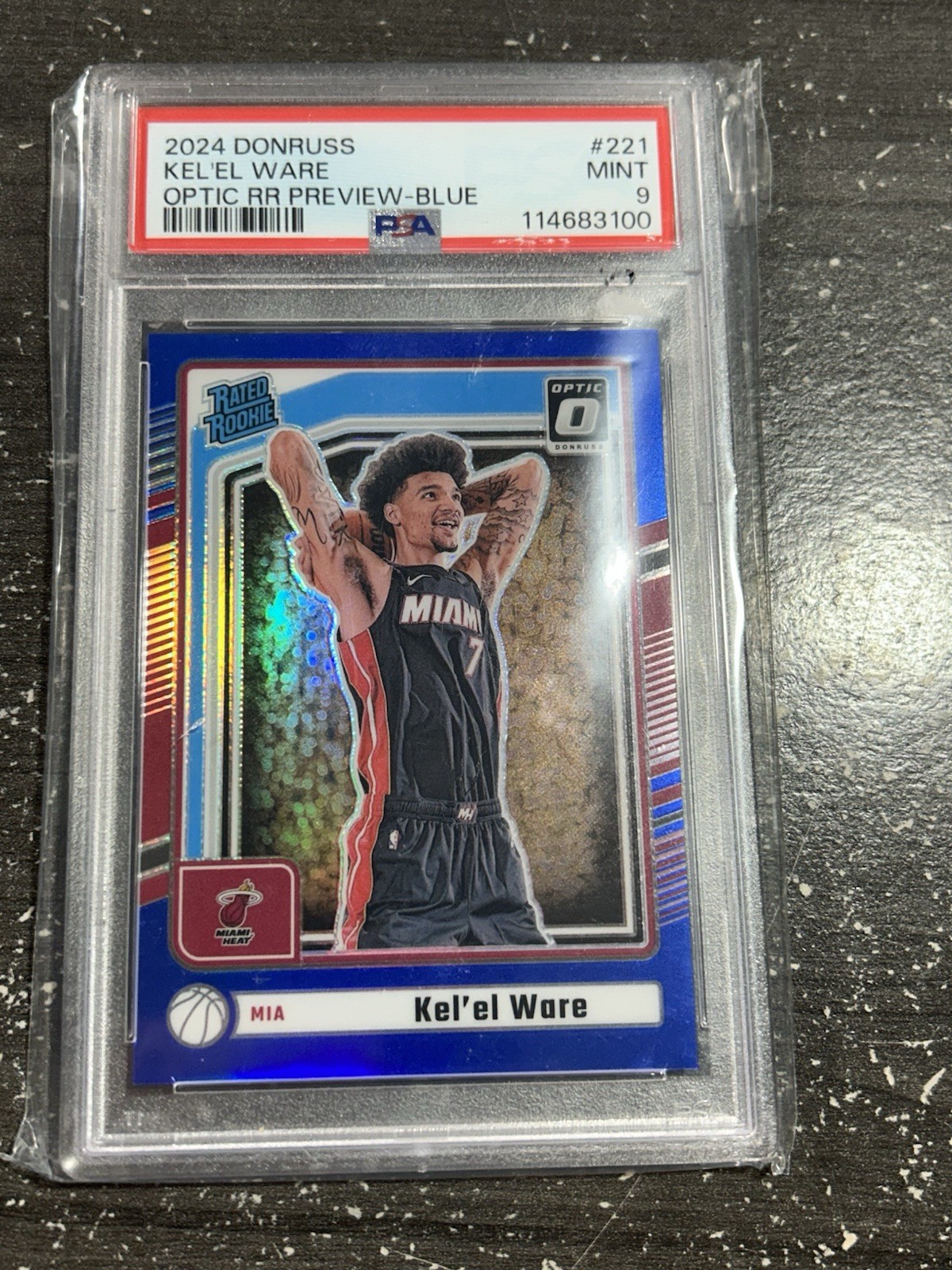 2024-25 Donruss Kel el Ware Optic Rated Rookie Preview Blue Prizm #/49 PSA 9 Sb8
