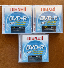 Maxell Mini DVD-R 1.4GB 30 Min Camcorder Discs 9 Pack NEW Sealed