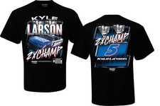 NEW 2025 KYLE LARSON NASCAR SERIES 2X CHAMP TROPHY BLACK SS TEE SHIRT L6411