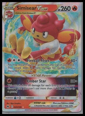 Crown Zenith #023/159 Simisear VSTAR