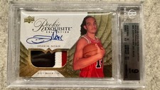 2007-08 UD Exquisite Joakim Noah GOLD Rookie 3 Color Patch Auto RPA #2/13 BGS9!