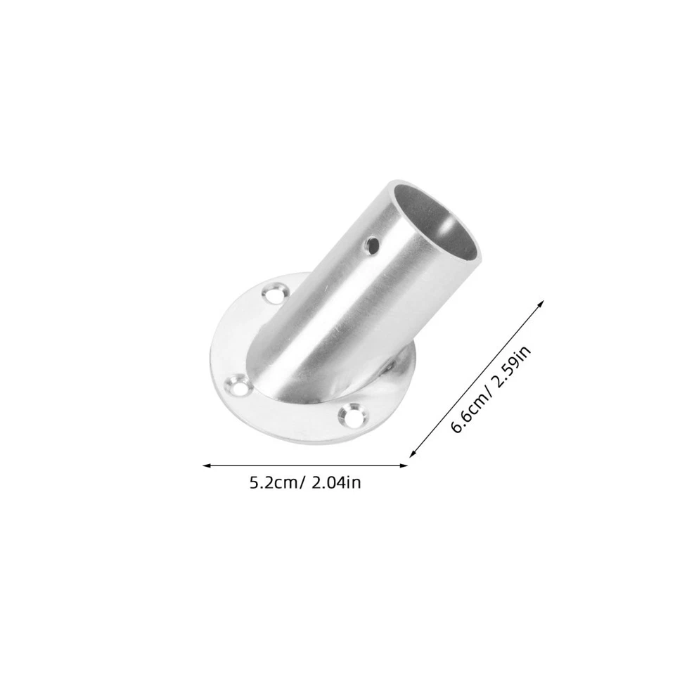 2 Pcs Support Pour Tringle De Placard En Acier Inoxydable Douche - Photo 3/4
