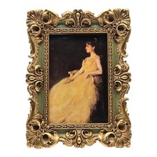 CISOO 4x6 Vintage Picture Frame Antique Ornate Green and Gold Photo Frame, fo...