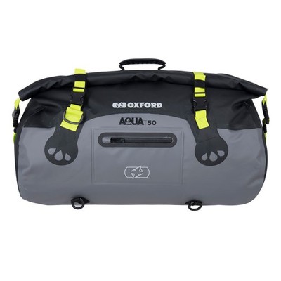 Oxford Aqua T-50 Roll Fahrradträger Top Mounted Bag Schwarz/Grau/Fluo