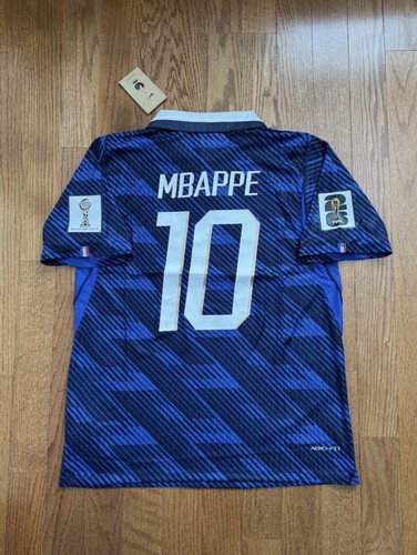 France Home Soccer Jersey PLAYER VERSION Mbappe #10 World Cup 2026 Large