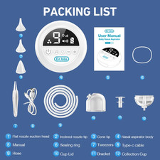 Baby Nasal Aspirator Electric Nose Cleaner with Built-In Music Night Light Rec