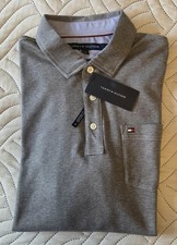 NWT Men's S/S Tommy Hilfiger Custom Fit Cotton Polo Shirt W/Pocket MEDIUM