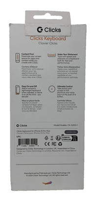 Clicks Keyboard for Apple iPhone 15 Pro Max London Sky CK-5200-1