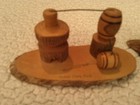 Vintage Two Souvenir Moonshine Still & Cannon Made from Wood — photo 2