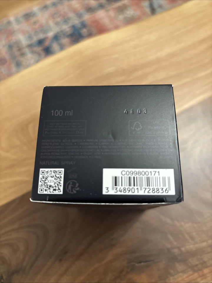 Dior Sauvage Eau Forte 3,4 унц на водной основе, без спирта, свежая - открытая коробка - Изображение 3 из 4