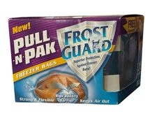 First Guard Pull N Pak Freezer Bags Dispenser + 25 Bags(3 Gal) SUPER RARE - NEW