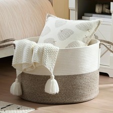 Luxury Little XXXL Nursery Storage Basket, 22 x 22 x 14 inches - 100 Cotton ...