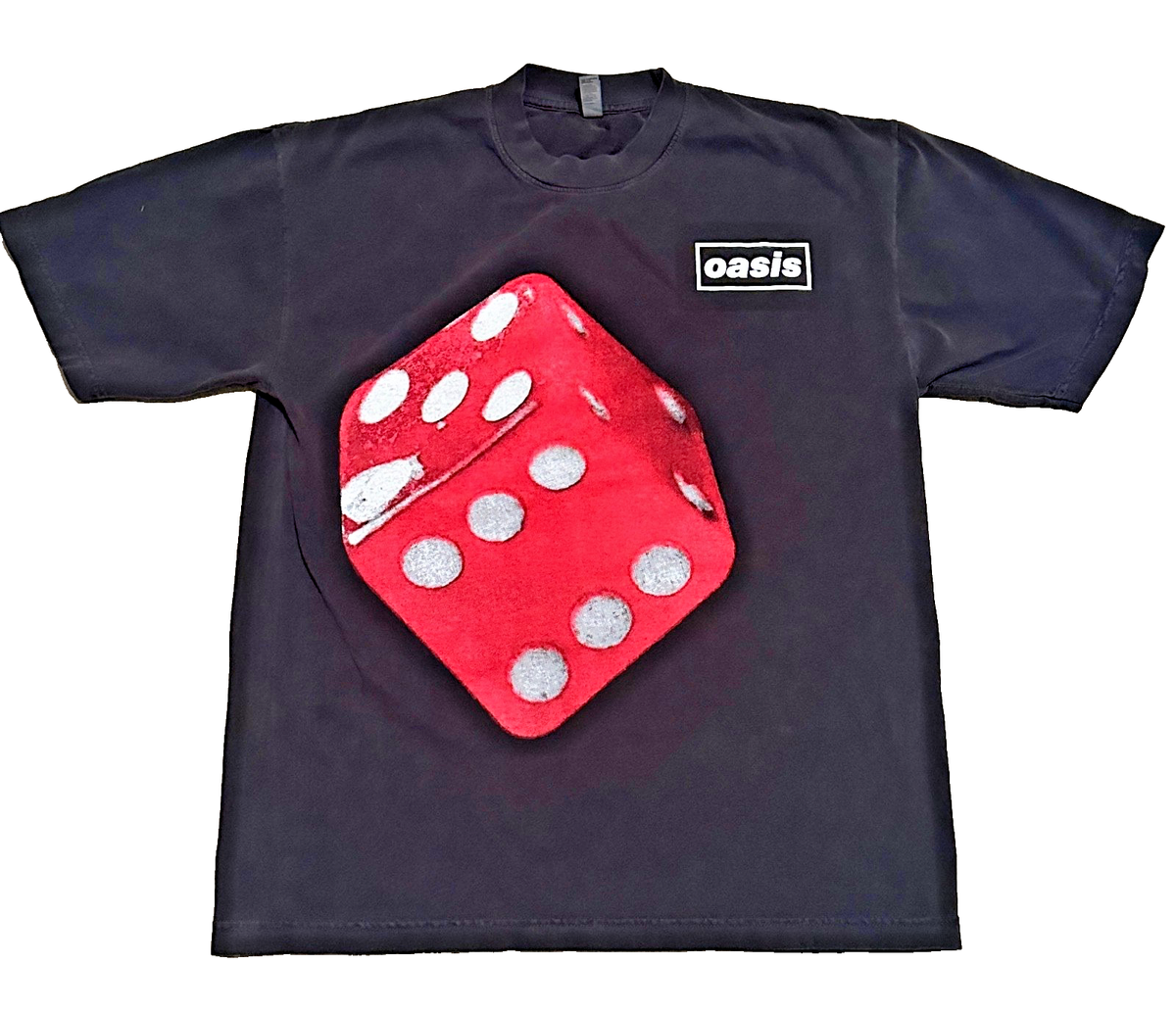 オアシス97年ツアーTシャツ OASIS 1997 tour Dice shirt UK concert shirt vintage style XL repro