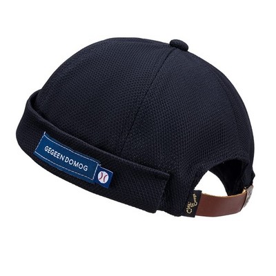 Mesh Docker Cap Herren Dockermütze Kurz Adjustable Brimless Hat Cap Ohne Schi...