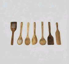 The Pioneer Woman 7-Piece Acacia Wood Kitchen Cooking Utensil Set Spoons & Spatu
