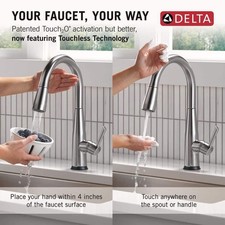 Delta Essa Touchless Kitchen Faucet Artic Stainless-Sealed Box-