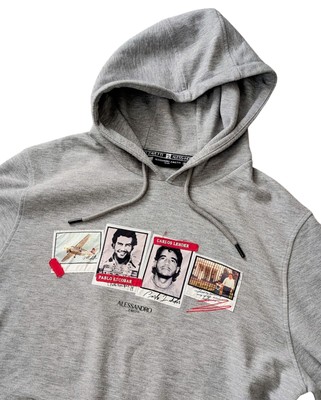 Alessandro Zavetti Hoodie Pablo Escobar Fugitivo Logo Hooded Crew