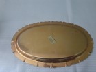 Vintage Lehman 24K gold plated serving tray with matching sugar and creamer set — photo 3