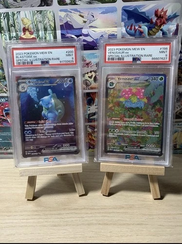 2023 Pokémon TCG Venusaur and Blastoise 151 Special Illustration Rare PSA 9’s🔥