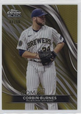 2024 Topps Chrome Black Gold Refractor 4/50 Corbin Burnes #49 1kf2