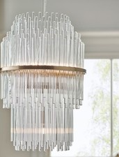 Lipsy @Next Brass Chandelier Layered Glass Pendant Ceiling Light £210 Home Decor