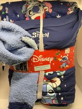 Disney Stitch 3 Piece Pajama Set Womens Size 2X 18W-20W Blue Pajamas Pjs