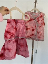 Cute Pink Tie Dye Eid Outfit 1-2T Baby Girl Toddler Pakistani Shalwar Kameez