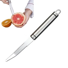 Stainless Steel Grapefruit Knife - Curved Serrated Bread for Kitchen - Fruit ...