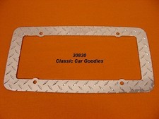 Chrome Diamond Plate 1 License Plate Frame Chrome Diamond Plate 1 License Plate Frame