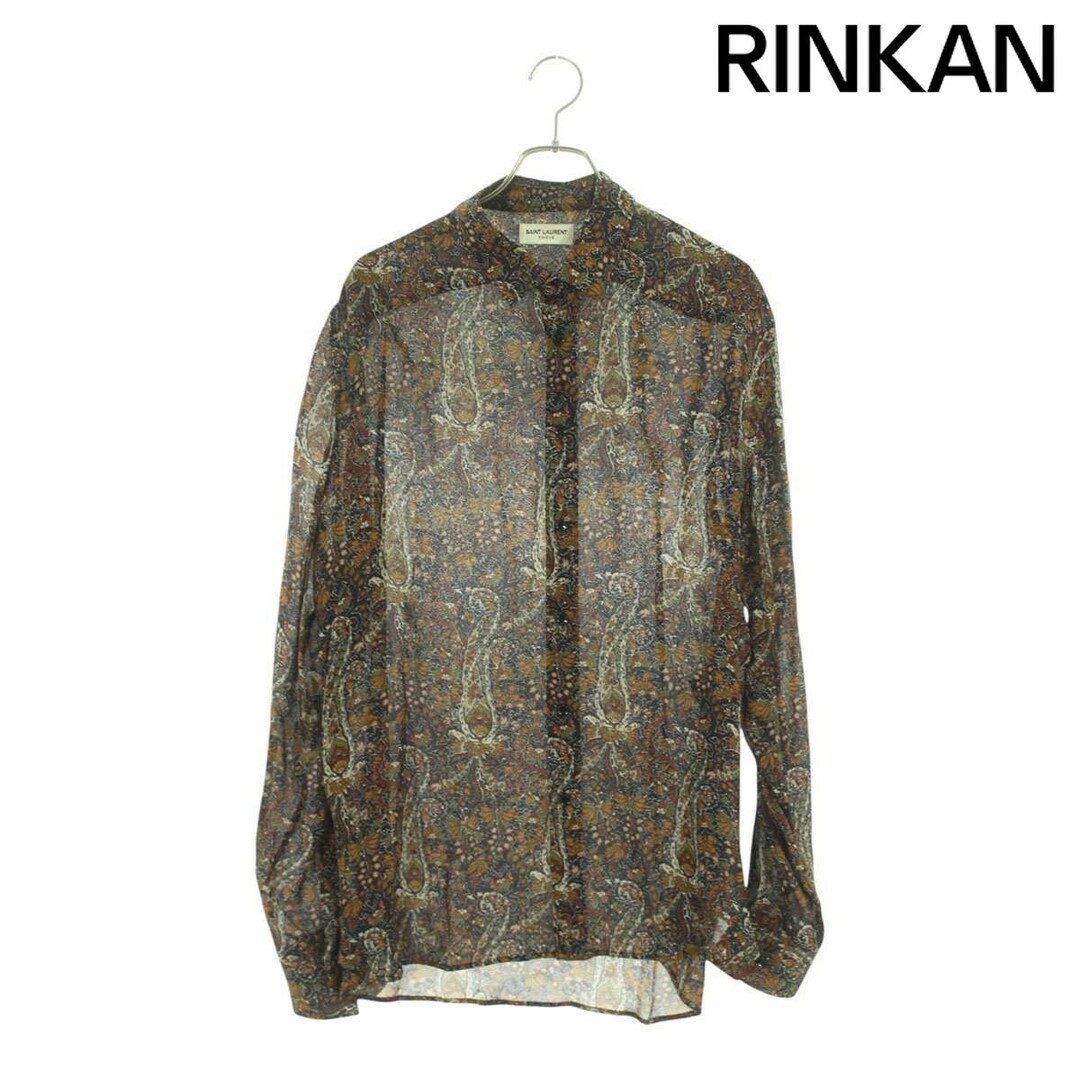 Camicia Saint Laurent Paris 16AW 376916 Y302N Paisley viscosa manica lunga usata fb6