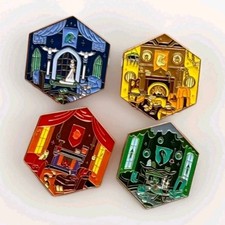 Juego de 4 prendedores de la casa de Harry Potter Gryffindor Ravenclaw Slytherin y Hufflepuff