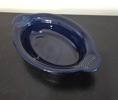 Fiestaware Individual Casserole Oval Au Gratin Baking Dish 9'' Cobalt Blue Fiesta