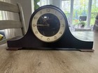 Tradition Arch Mantel Clock Black Analog White Dial Arabic Numerals — photo 1
