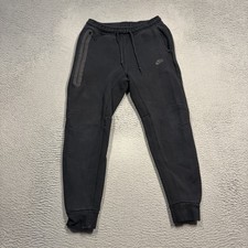 Nike Tech Fleece Joggers Mens Medium Black Sweatpants Pants Tapered HV0959 30x28