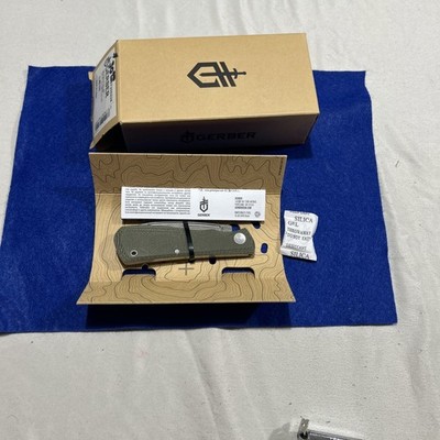 Gerber MiCarta handlesOlive Color Folder, New In Box With Papers, # 30 001909