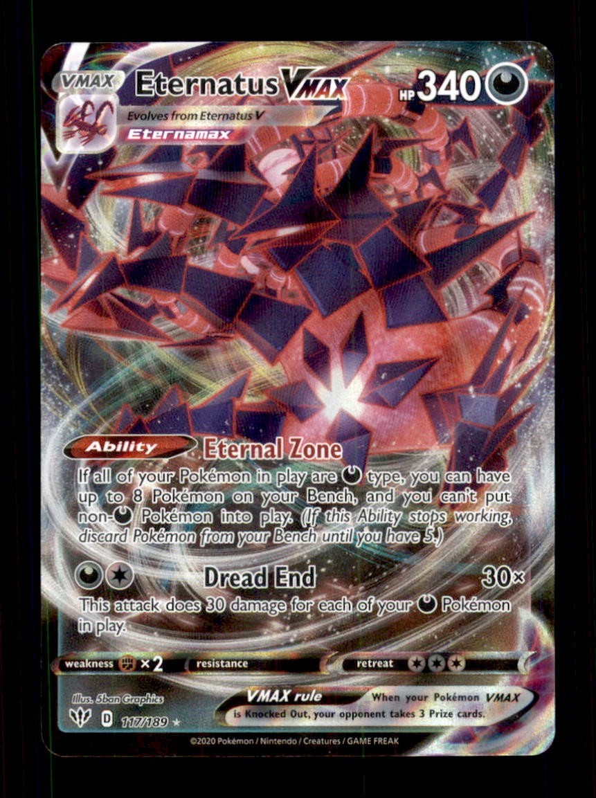 Eternatus VMAX 117/189 Darkness Ablaze Pokemon HOLO Ultra Rare
