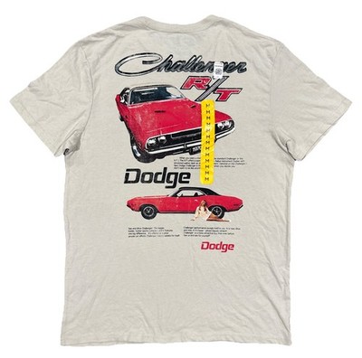 Dodge Challenger R/T Official Licensed Graphic T Shirt Cream Color Medium New!